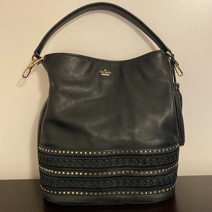 Kate Spade Basset Lane Cobie Black Leather Shoulder Tote
